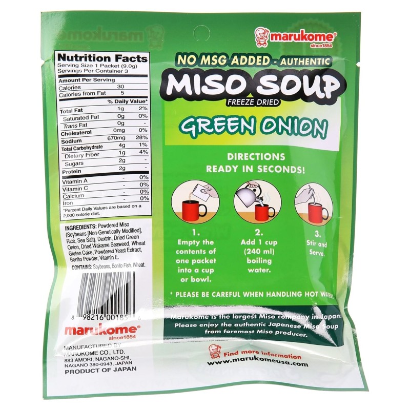 Marukome Miso Soup Green Onion