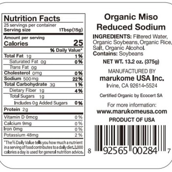 Marukome Reduced Sodium Organic Miso