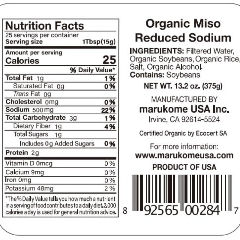 Marukome Reduced Sodium Organic Miso
