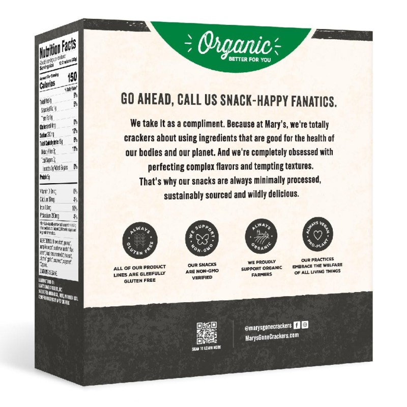 Mary's Gone Crackers Seaweed+Sesame