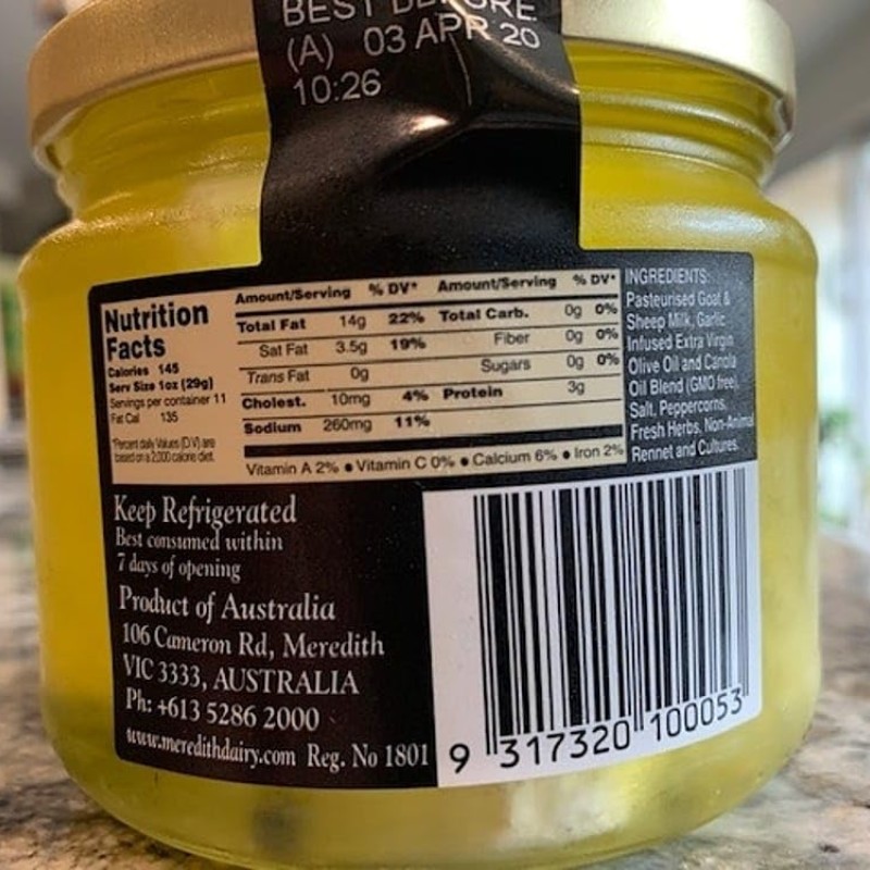 Meredith Sheep & Goat Marinated Cheese