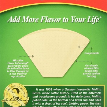 Melitta Coffee Filters #4 Cone Coffee Unbleached Natural Brown