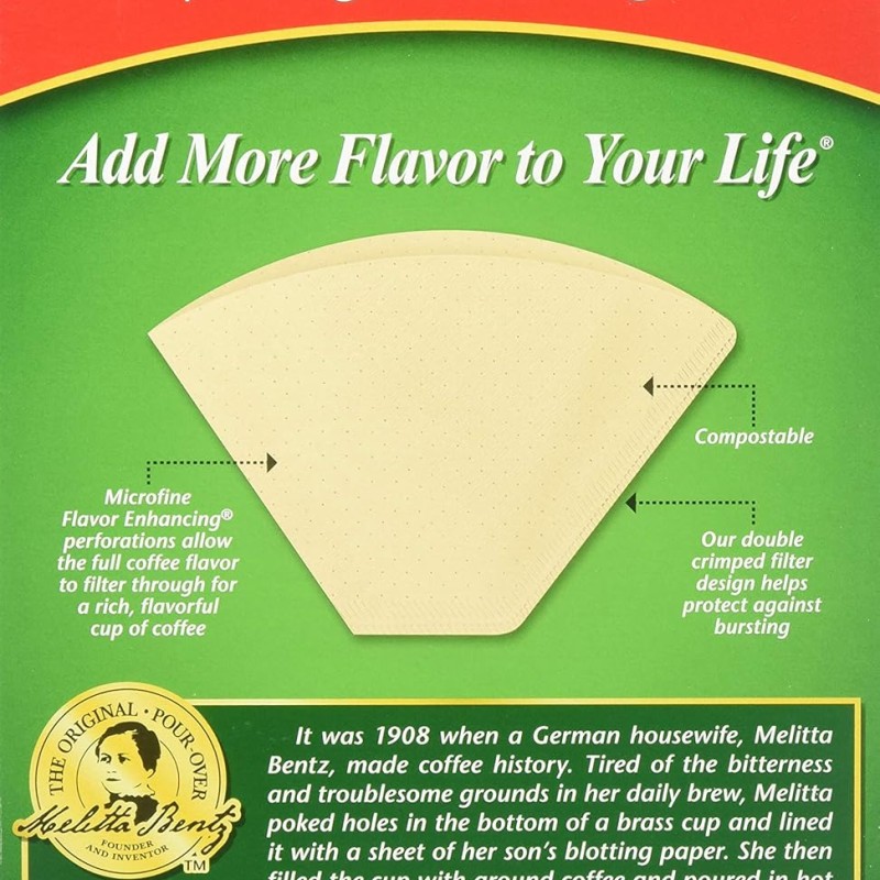 Melitta Coffee Filters #4 Cone Coffee Unbleached Natural Brown