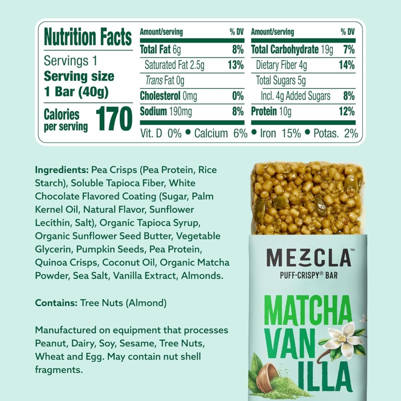 Mezcla Bar Matcha Vanilla