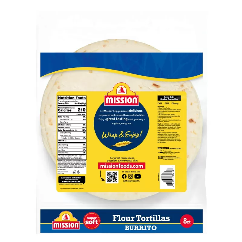 Mission Flour Tortillas Burrito