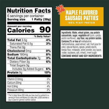 Morning Star Maple Sausage Patties