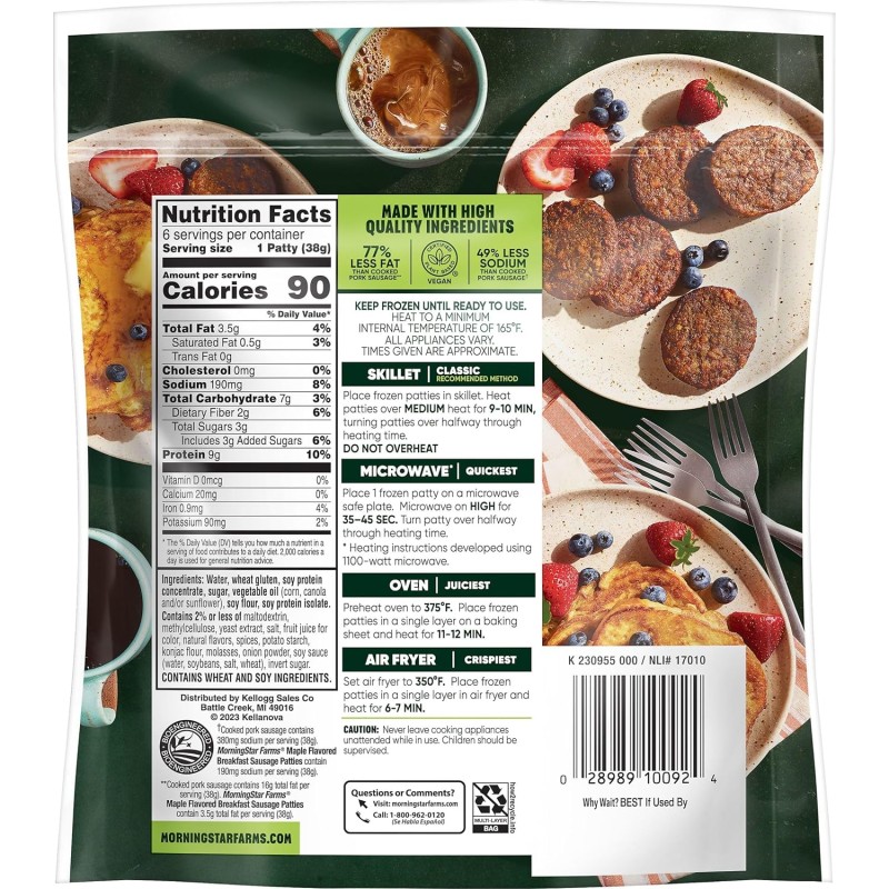 Morning Star Maple Sausage Patties