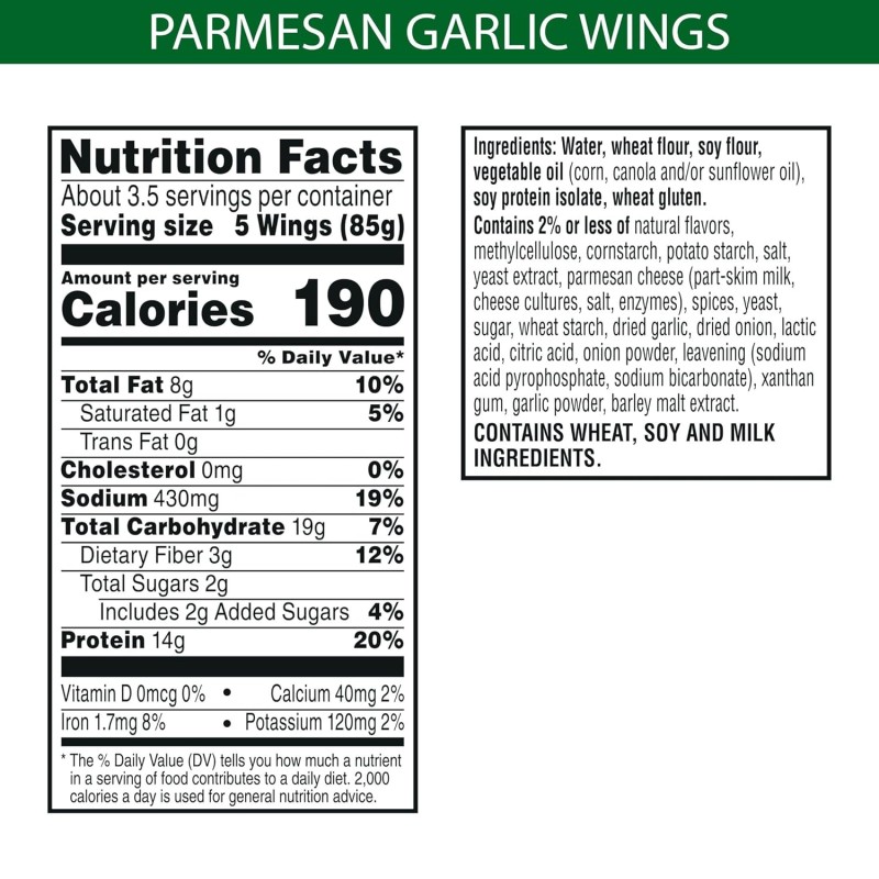 Morning Star Veggie Wings Parmesan Garlic