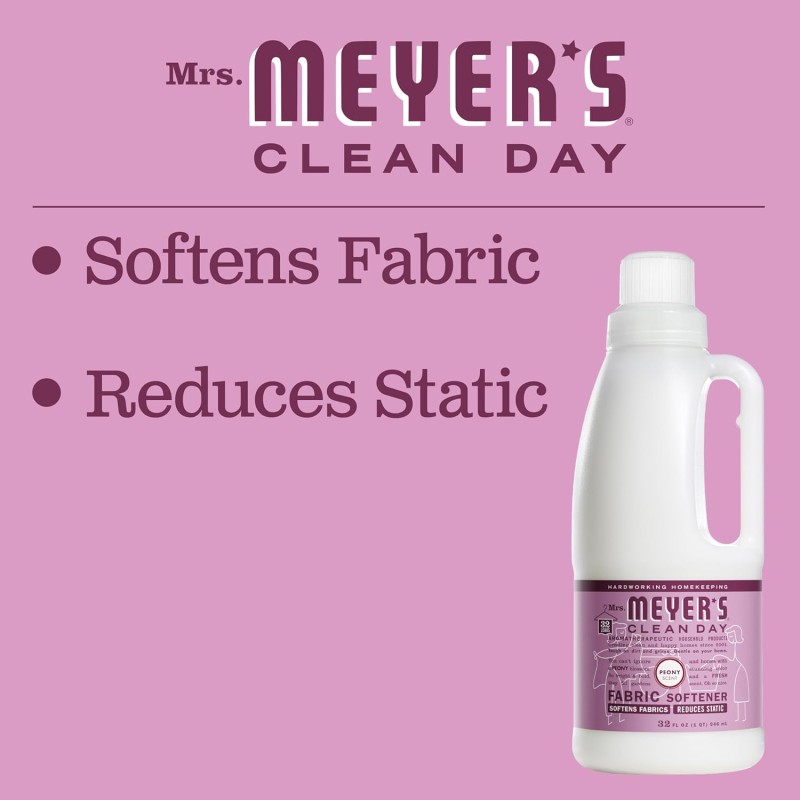 Mrs. Meyer’s Clean Day Liquid Fabric Softener, Peony