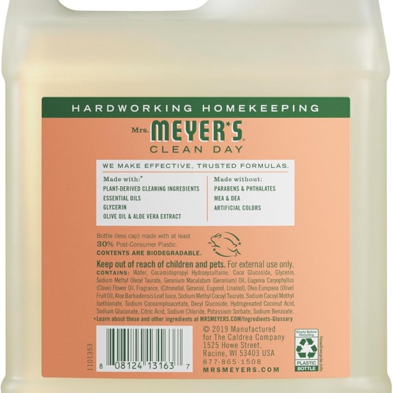 Mrs. Meyer's Hand Soap Refill Geranium