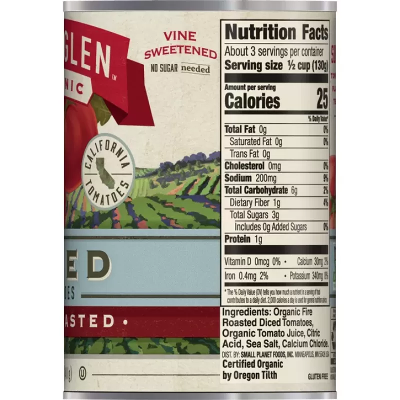 Muir Glen Organic Diced Tomatoes, Fire Roasted