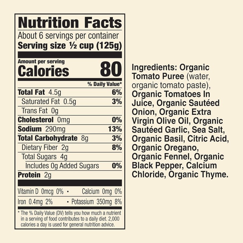 Muir Glen Organic Sauce, Italian Herb