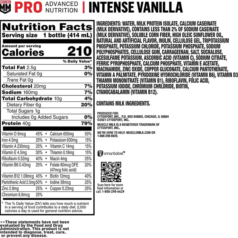 Muscle Milk Intense Vanilla Pro