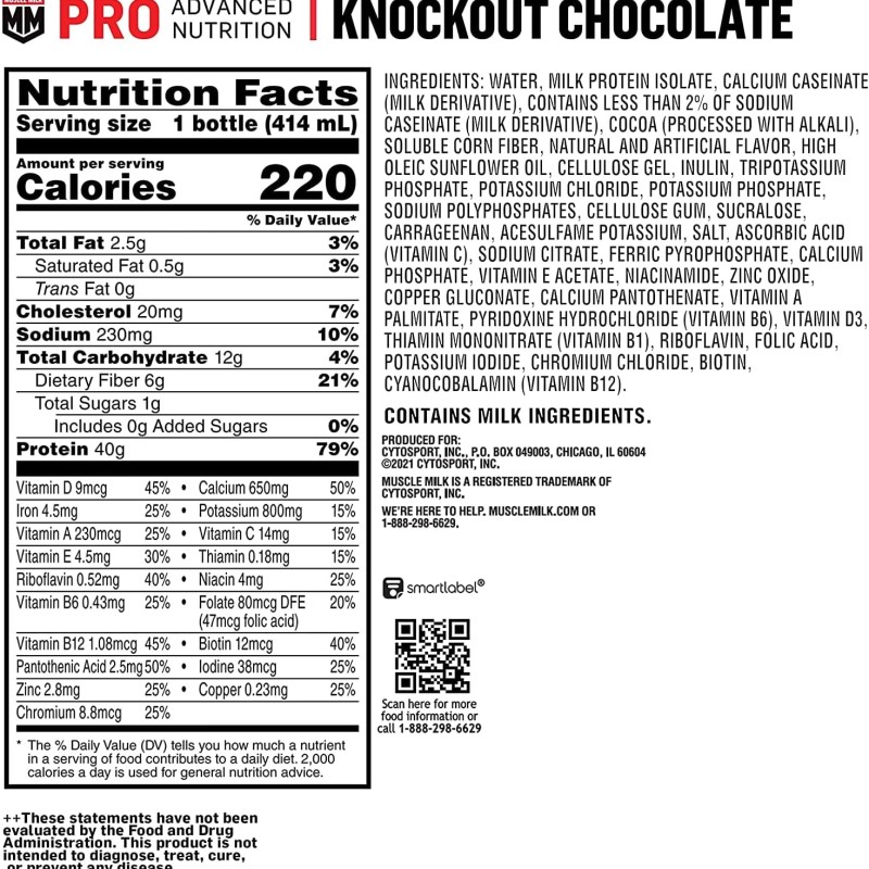 Muscle Milk Pro Knockout Chocolate