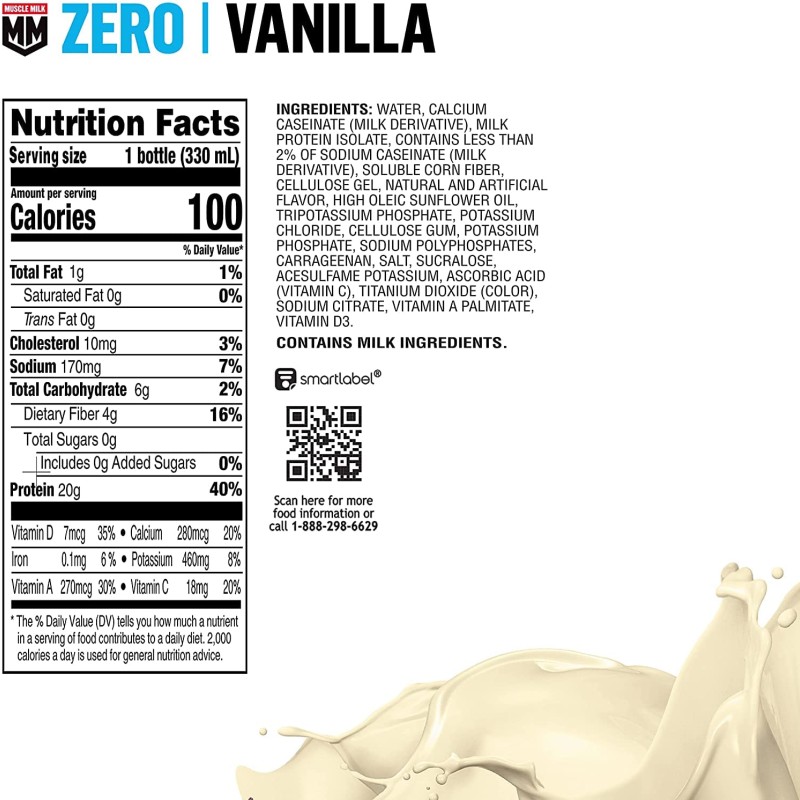 Muscle Milk Zero Sugar Vanilla