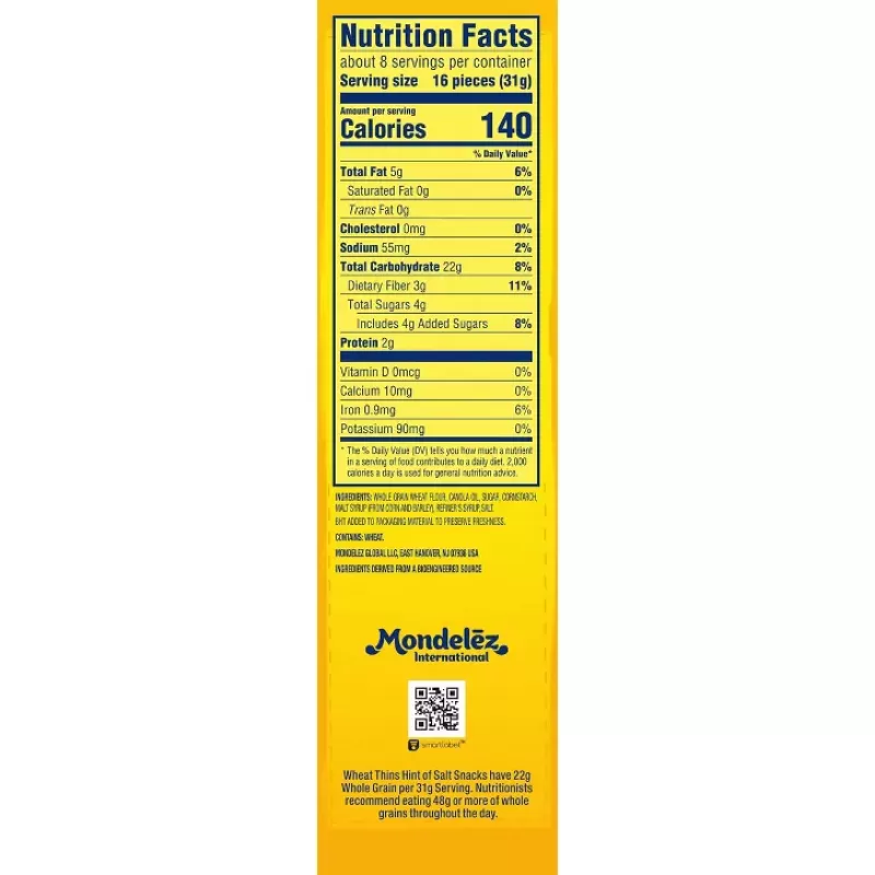 Nabisco Wheat Thins Hint of Salt Crackers