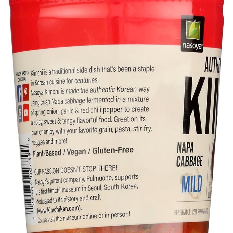 Nasoya Napa Cabbage Kimchi Mild