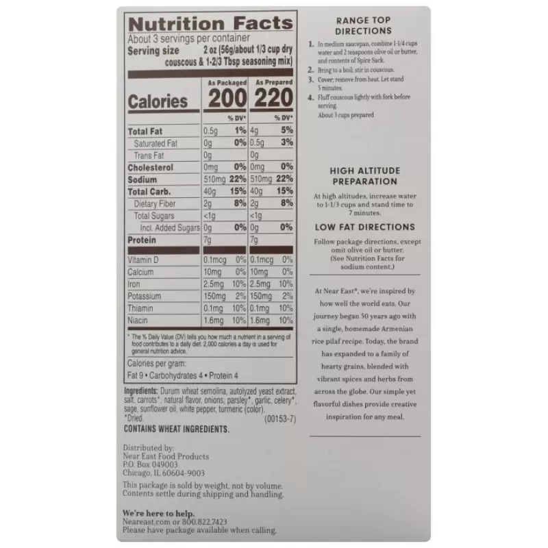 Near East Couscos Mix Herbed Chicken