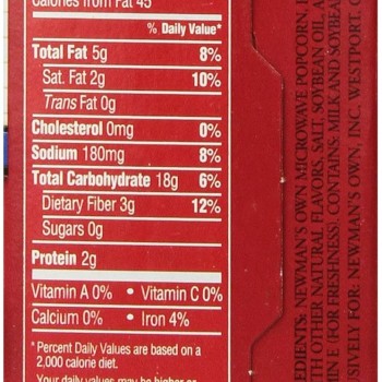 Newman's Own Microwave Popcorn Butter