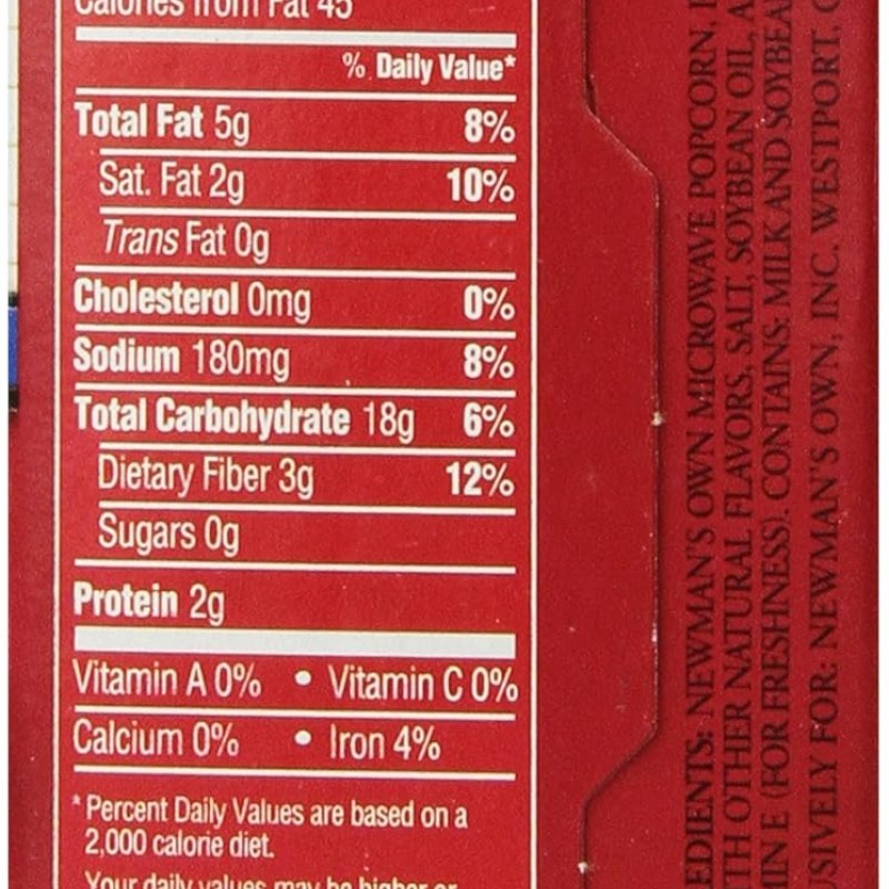 Newman's Own Microwave Popcorn Butter