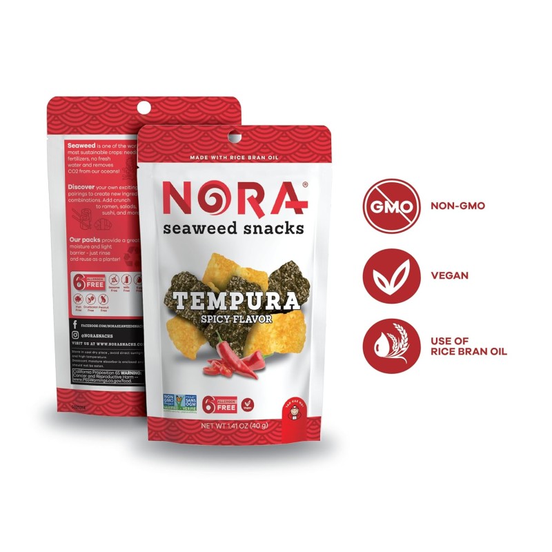 Nora Seaweed Snacks Tempura Spicy