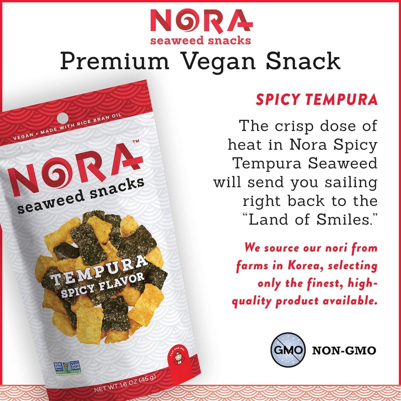 Nora Seaweed Snacks Tempura Spicy