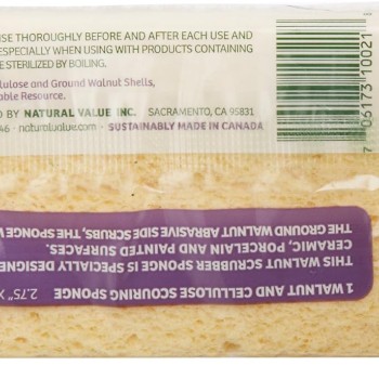 Natural Value Walnut Scrubber Sponge