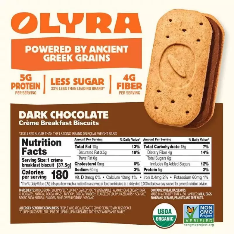 Olyra Breakfast Biscuits Dark Chocolate