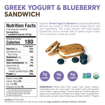 Olyra Breakfast Biscuits Greek Yogurt Blueberry