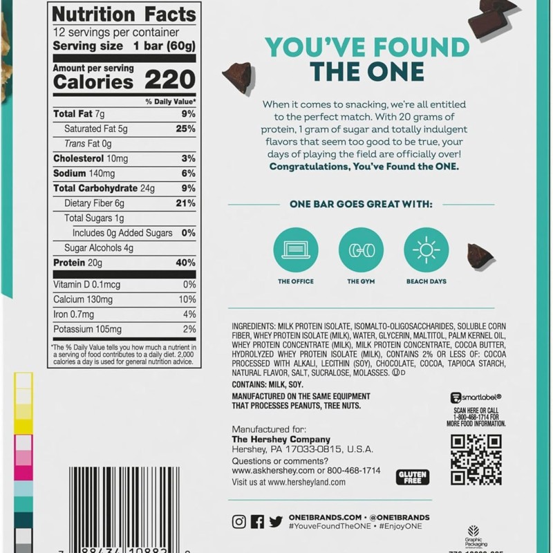 One Bar Chocolate Chip Cookie Dough