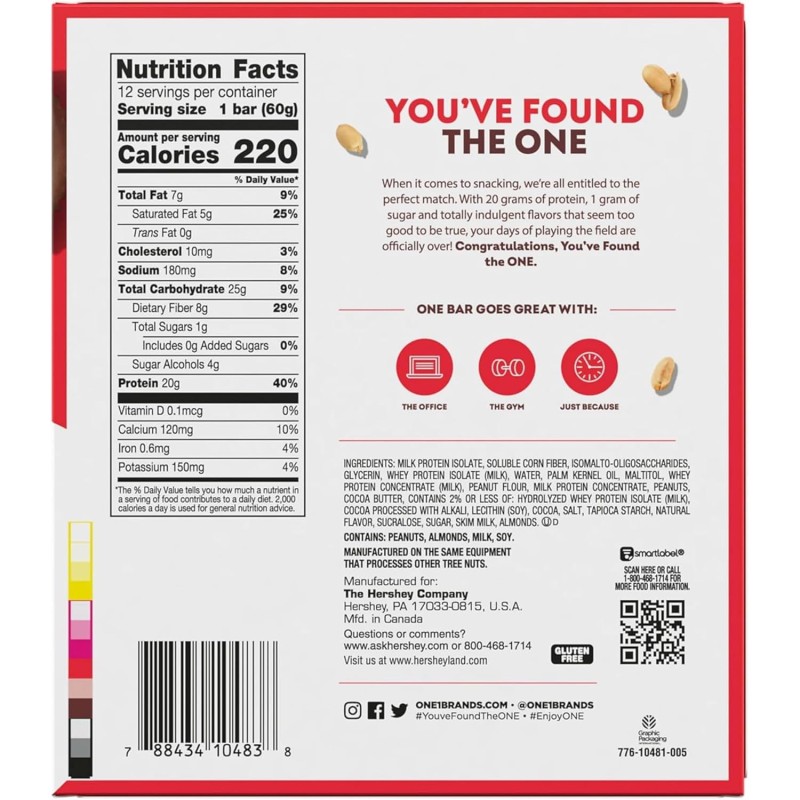 One Peanut Butter Cup Protein Bar