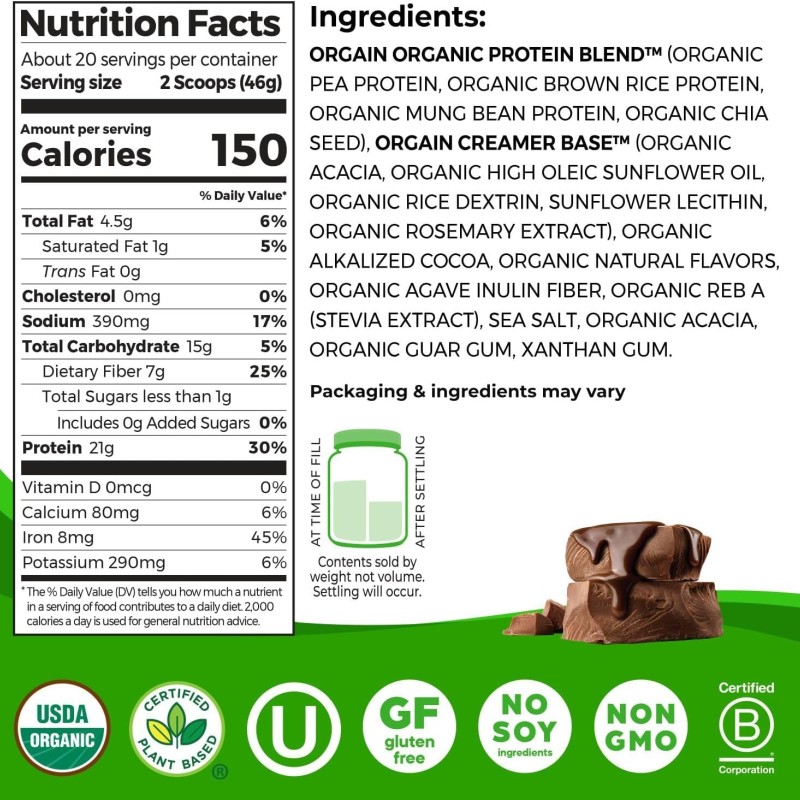 Orgain Protein Powder Vanilla Bean