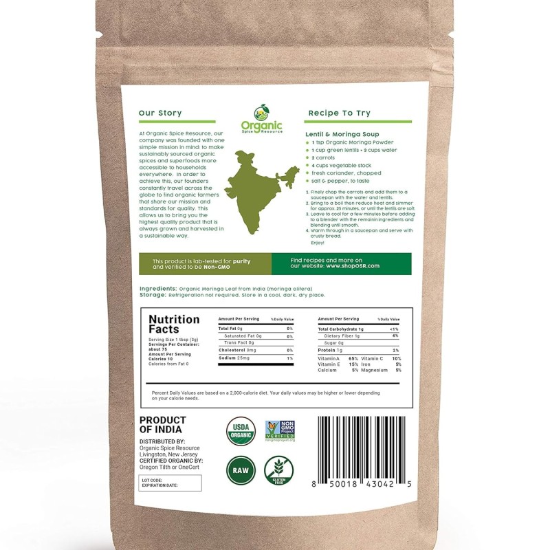Organic Moringa Leaf Powder (8 oz)