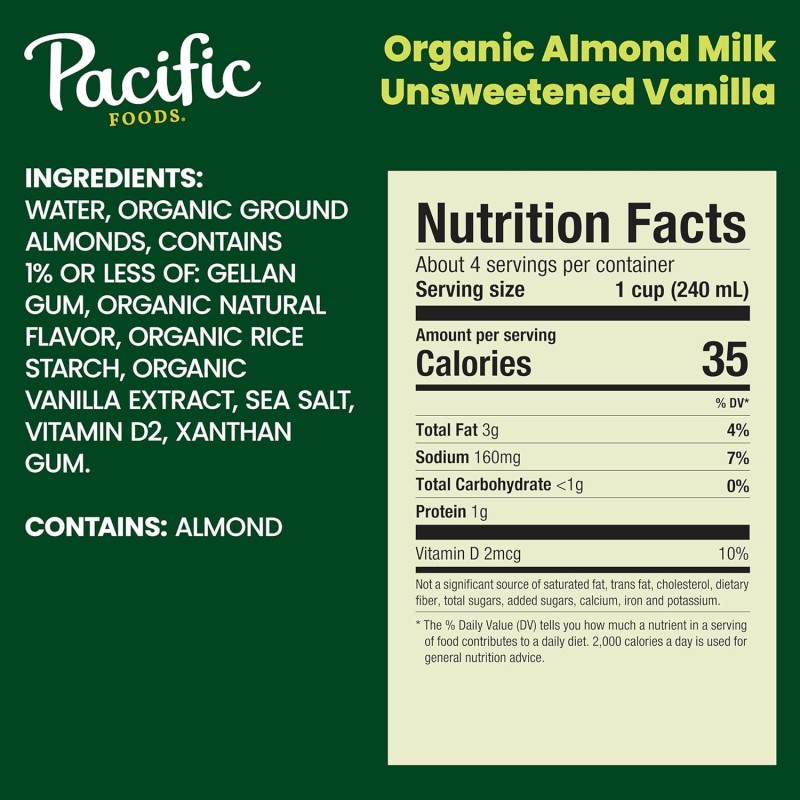 Pacific Almond Vanilla Unsweetened