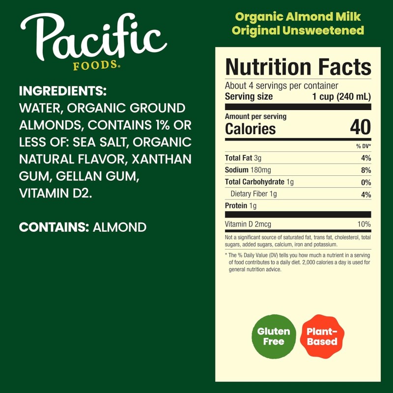 Pacific Foods Organic Almond Milk