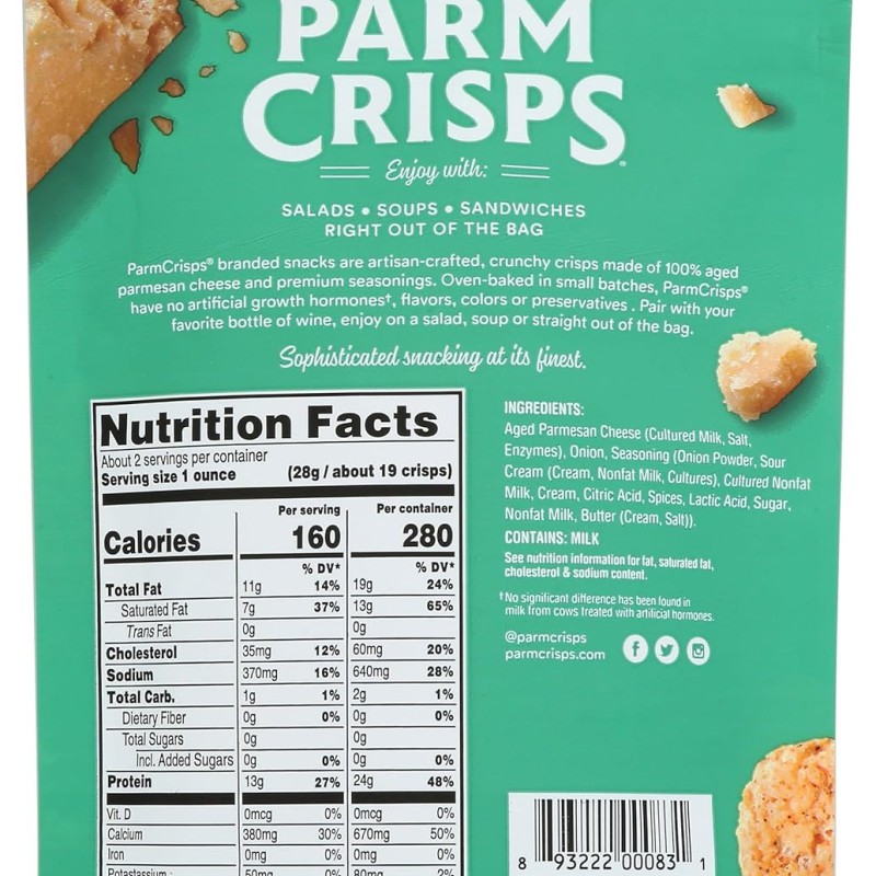 ParmCrisps Sour Cream & Onion Parmesan