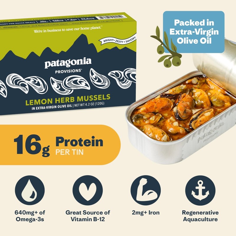 Patagonia Lemon Herb Mussels
