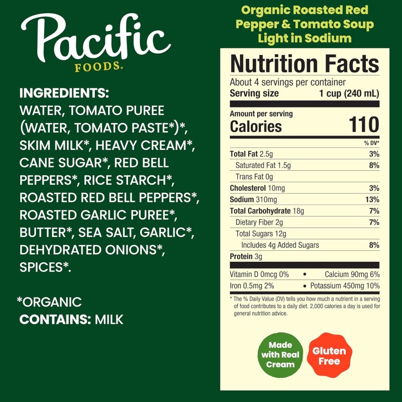 Pacific Organic Red Pepper & Tomato Soup