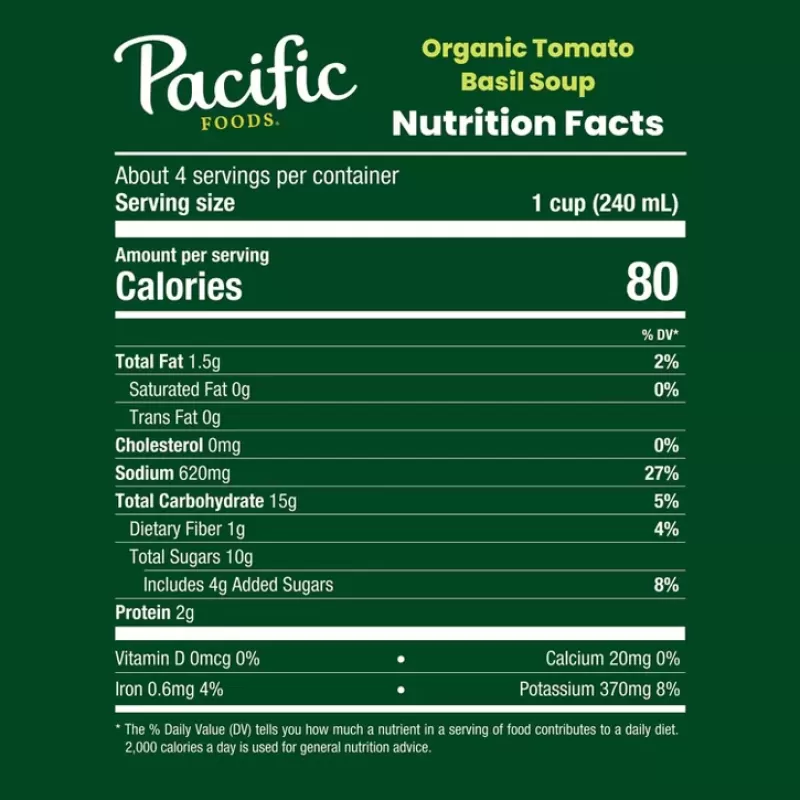 Pacific Organic Tomato Basil Soup