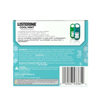 Pfizer Listerine Coolmint Pocket Paks Oral Strips