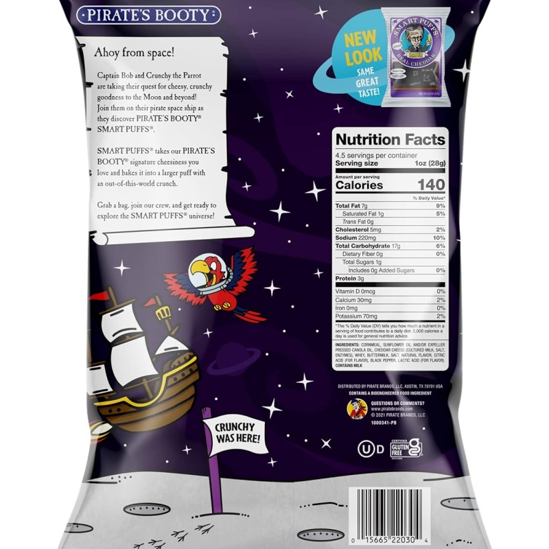 Pirate’s Booty Smart Puffs Cosmic White Cheddar