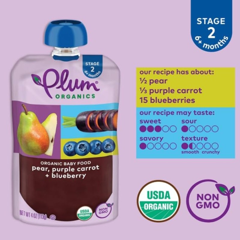 Plum Org. Pear Purple Carrot & Blueberry