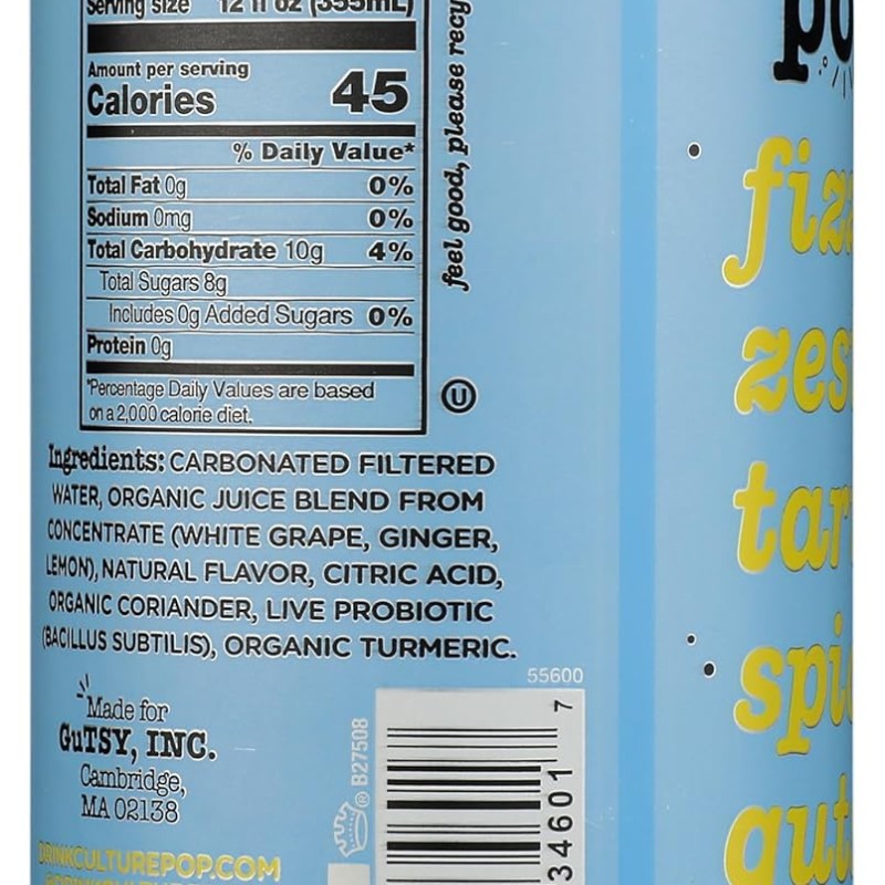 Pop Ginger Lemon Soda