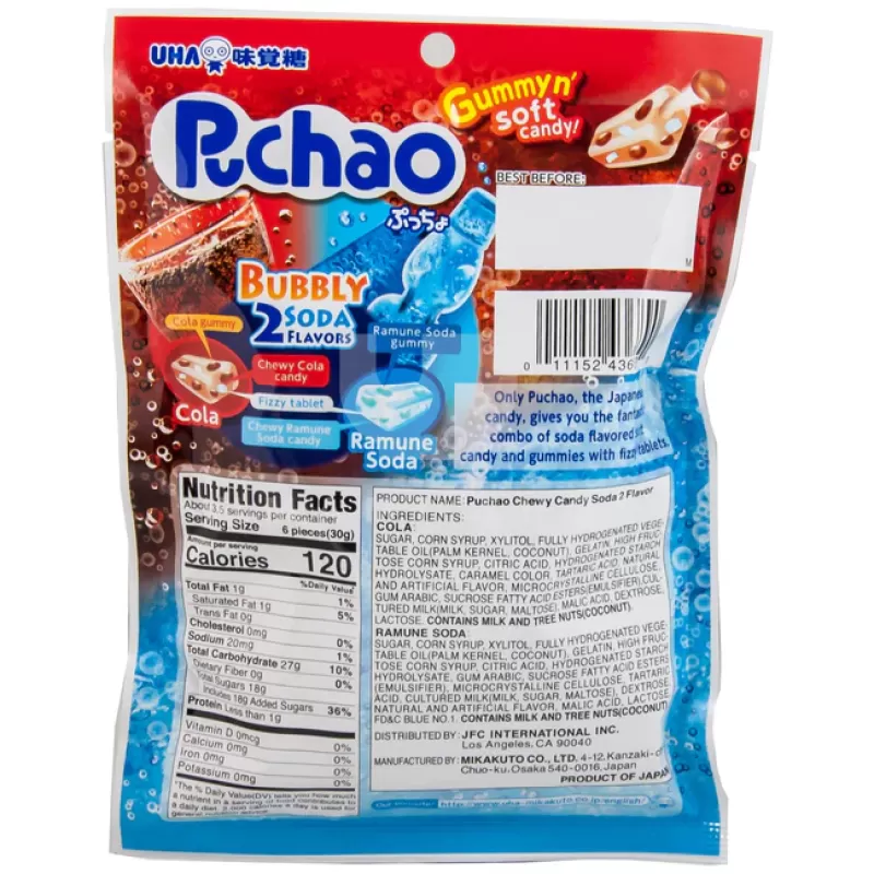 Puchao Gummy N' Soft Candy Cola & Soda