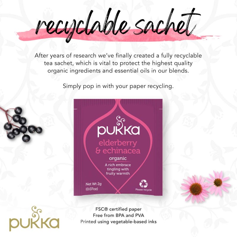 Pukka Organic Tea Elderberry & Echinacea