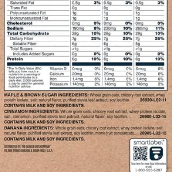 Quaker Instant Oatmeal Fiber & Protein