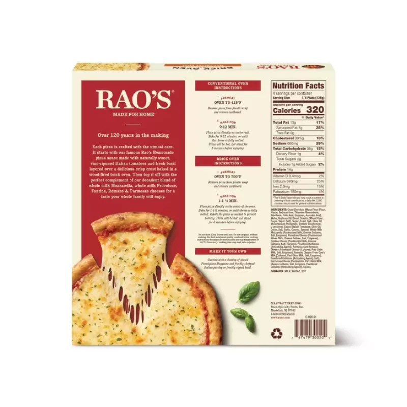 Rao's Brick Oven Pizza Five Cheese