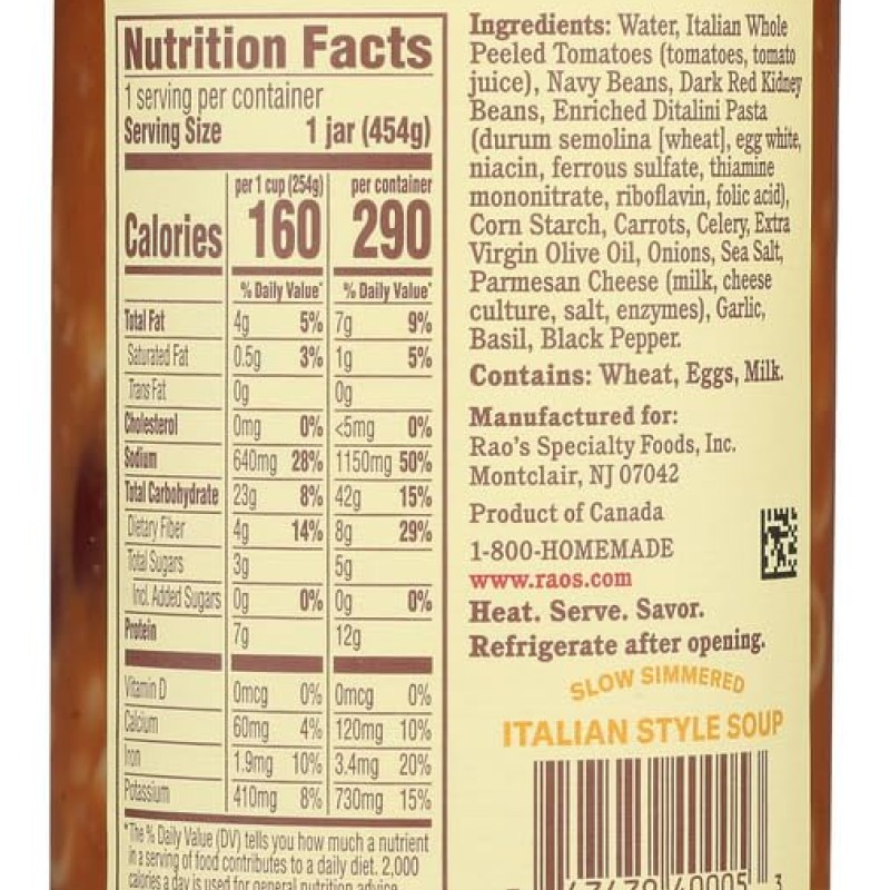 Rao’s Pasta & Fagioli