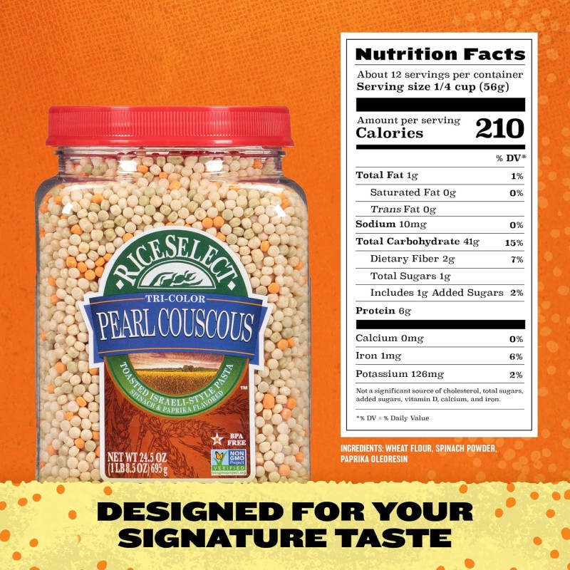 Riceselect Tri Color Pearl Couscous