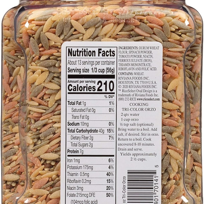 RiceSelect Tri-Color Orzo
